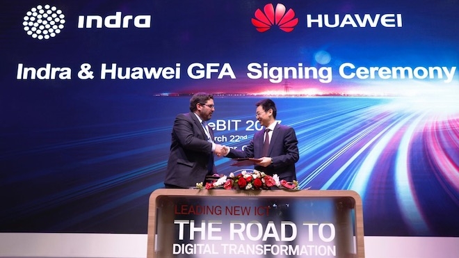 Huawei e Indra preparam-se para desenvolver soluções conjuntas