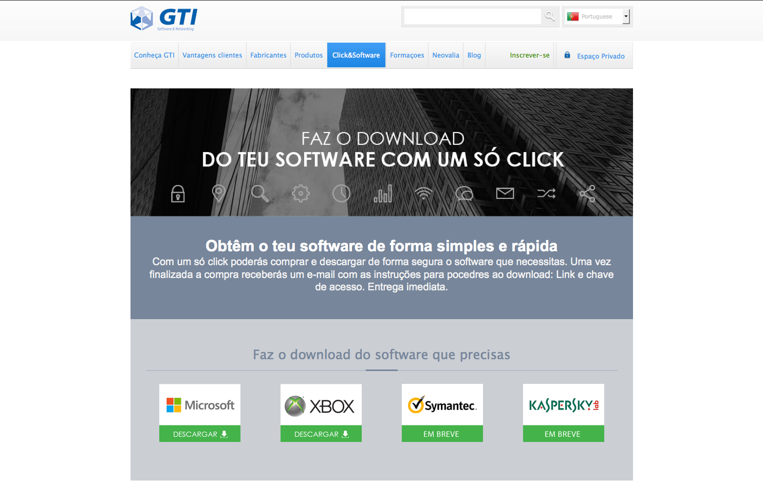 GTI lança serviço de compra online de software