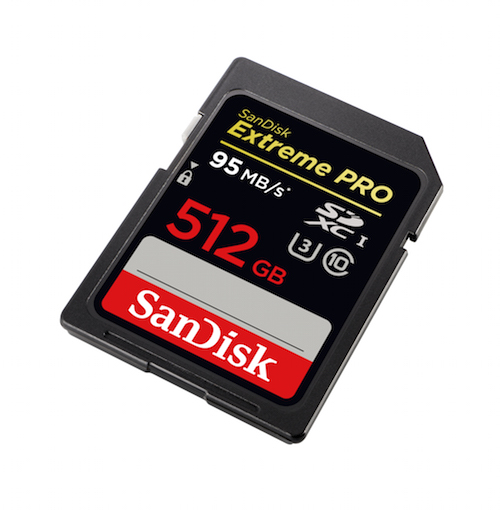 Cartão SDXC SanDisk Extreme Pro 512GB